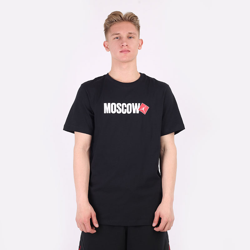 мужская черная футболка Jordan Moscow Short-Sleeve T-Shirt DD8038-010 - цена, описание, фото 3